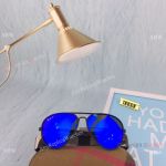 Copy Ray-Ban Aviator Sunglasses - Blue Polarized Lenses Black Leg